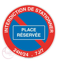 AUA SIGNALETIQUE Parkolási Tilalom Tábla 200mm PVC Fenntartott Hely Jelzés 1