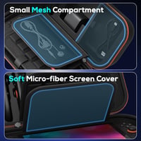 Auarte tvrdé puzdro na Nintendo Switch 2 / OLED / originálne s nabíjaním vnútri, držiakom na 22 herných kariet, priestorom na adaptér a ovládače Joy-Con, vhodné na cestovanie 5