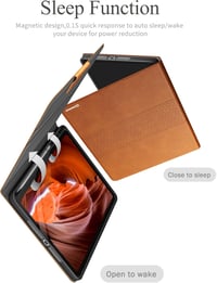 AUAUA iPad 10.2" Tok 8./7. Generációhoz (2020/2019) - Barna Műbőr Védőtok Apple Pencil Tartóval, Automatikus Alvás/Ébresztés Funkcióval 6