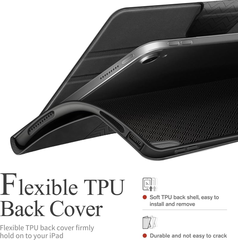 AUAUA iPad 11/10 Generációs Tok Ceruza Tartóval - Automatikus Alvás/Ébresztés Funkcióval, PU Bőr Védőtok iPad 10.9/11 Hüvelykes Tablethez (S