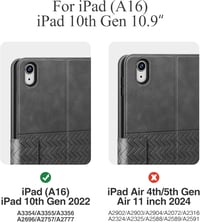 AUAUA iPad 11/10 Generációs Tok Ceruza Tartóval - Automatikus Alvás/Ébresztés Funkcióval, PU Bőr Védőtok iPad 10.9/11 Hüvelykes Tablethez (S 2