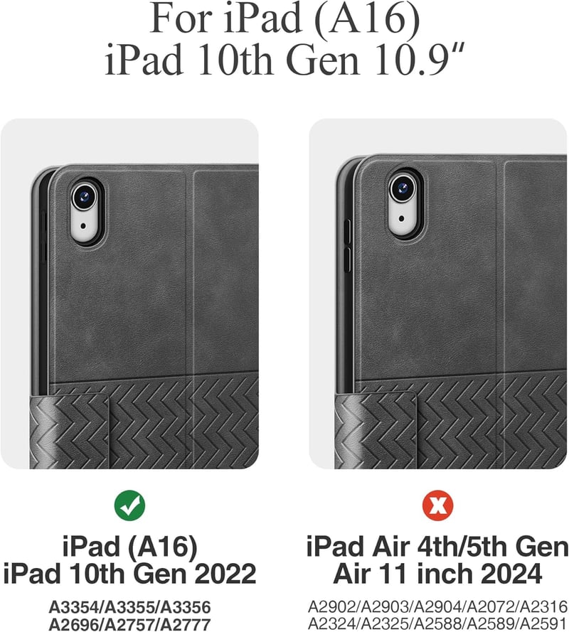 AUAUA iPad 11/10 Generációs Tok Ceruza Tartóval - Automatikus Alvás/Ébresztés Funkcióval, PU Bőr Védőtok iPad 10.9/11 Hüvelykes Tablethez (S