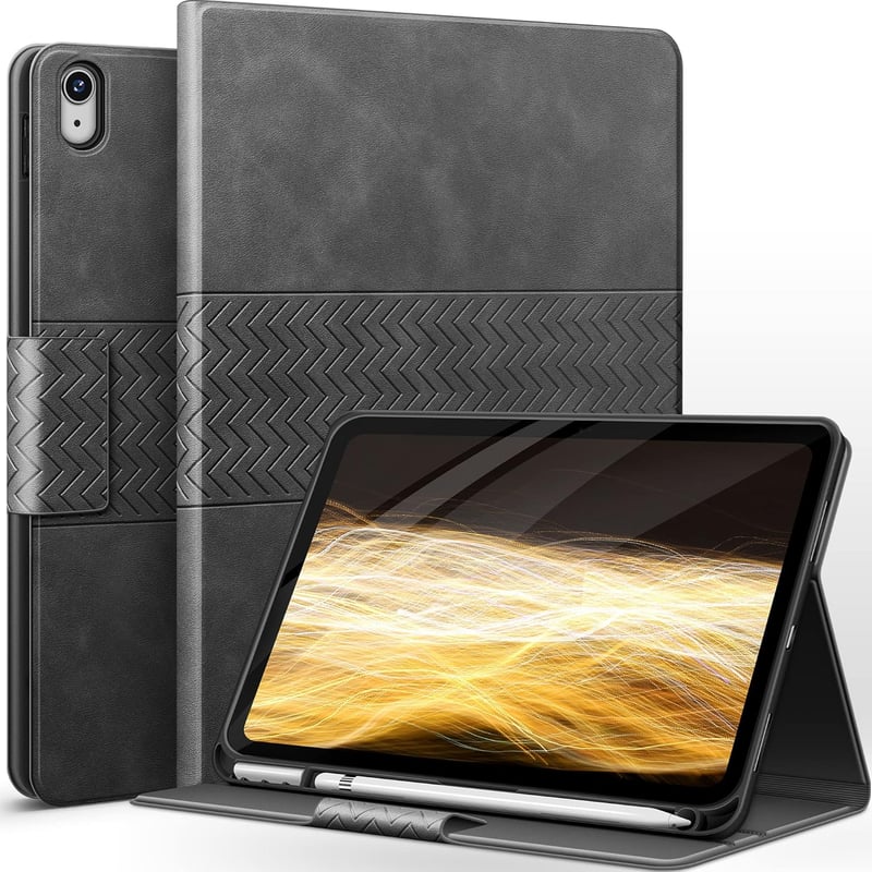 AUAUA iPad 11/10 Generációs Tok Ceruza Tartóval - Automatikus Alvás/Ébresztés Funkcióval, PU Bőr Védőtok iPad 10.9/11 Hüvelykes Tablethez (S