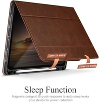 AUAUA iPad Air 11/10.9 Tok M3/M2/5/4 Generációhoz - Ceruza Tartóval, Zsebbel, Állvánnyal, Mágneses Zárral, Auto Alvás/Ébresztés Funkcióval,  9
