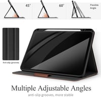 AUAUA iPad Air 11/10.9 Tok M3/M2/5/4 Generációhoz - Ceruza Tartóval, Zsebbel, Állvánnyal, Mágneses Zárral, Auto Alvás/Ébresztés Funkcióval,  7