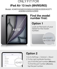 Husă AUAUA pentru iPad Air 13 inchi M3 M2 2025 2024 cu suport pentru creion, buzunar, unghiuri de vizualizare multiple, închidere magnetică, funcție auto sleep/wake, negru 4