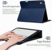 Husă AUAUA pentru iPad Air 13 inchi M3 M2 2025 2024 cu suport pentru creion, buzunar, unghiuri de vizualizare multiple, închidere magnetică, funcție auto sleep/wake, negru 6