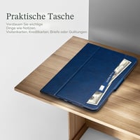 Husă AUAUA pentru iPad Air 13 inchi M3 M2 2025 2024 cu suport pentru creion, buzunar, unghiuri de vizualizare multiple, închidere magnetică, funcție auto sleep/wake, negru 3
