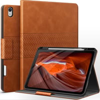 AUAUA iPad Air 13" M3/M2 Bőrtok - Barna Védőtok Ceruza Tartóval, Pencil Pro/USB-C Kompatibilis, Automatikus Alvó Funkcióval 1