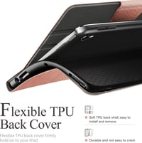 AUAUA iPad Air 3 2019/iPad Pro 10.5 Tok Apple Pencil Tartóval - PU Bőr Védőtok Automatikus Alvás/Ébresztés Funkcióval, Narancsbarna 5