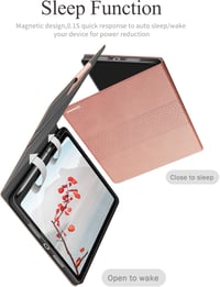AUAUA iPad Air 3 2019/iPad Pro 10.5 Tok Apple Pencil Tartóval - PU Bőr Védőtok Automatikus Alvás/Ébresztés Funkcióval, Narancsbarna 7