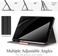 AUAUA iPad Air 3 2019/iPad Pro 10.5 Tok Apple Pencil Tartóval - PU Bőr Védőtok Automatikus Alvás/Ébresztés Funkcióval, Narancsbarna 6