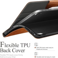 AUAUA iPad Air Tok 10.9-11" - Barna PU Bőr Védőtok Apple Pencil Tartóval, Automatikus Alvás/Ébresztés Funkcióval, M2/M3/5/4 Generációs Model 6