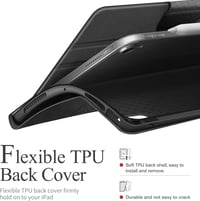 AUAUA iPad Air Tok 10.9-11" - Szürke Védőtok Apple Pencil Tartóval, Automatikus Alvás/Ébresztés Funkcióval, PU Bőr Borítás iPad Air 4/5 Gene 5