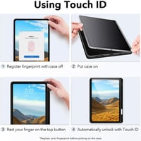 AUAUA iPad Air Tok 10.9-11" - Szürke Védőtok Apple Pencil Tartóval, Automatikus Alvás/Ébresztés Funkcióval, PU Bőr Borítás iPad Air 4/5 Gene 8