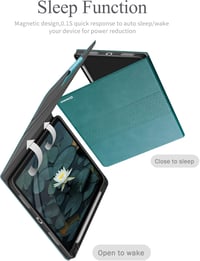 AUAUA iPad Air Tok 10.9-11" - Zöld PU Bőr Védőtok Apple Pencil Tartóval, Automatikus Alvás/Ébresztés Funkcióval, 4-5. Generációs Modellekhez 3