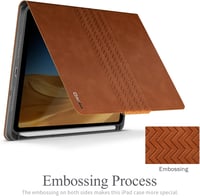 AUAUA iPad Mini 7 (2024) és Mini 6 (2021) Tok - 8,3 Hüvelykes Barna Állvány Védőtok Ceruza Tartóval, Mágneses Rögzítéssel és Automatikus Alv 8