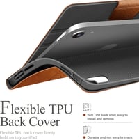 AUAUA iPad Mini 7 (2024) és Mini 6 (2021) Tok - 8,3 Hüvelykes Barna Állvány Védőtok Ceruza Tartóval, Mágneses Rögzítéssel és Automatikus Alv 6