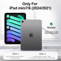AUAUA iPad Mini 7 és 6 Tok 8,3 Hüvelykes Állvány Funkcióval, Ceruza Tartóval, Mágneses Rögzítéssel és Auto Alvás/Ébresztés Funkcióval - Szür 4