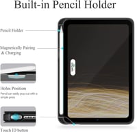 AUAUA iPad Mini 7 és 6 Tok 8,3 Hüvelykes Állvány Funkcióval, Ceruza Tartóval, Mágneses Rögzítéssel és Auto Alvás/Ébresztés Funkcióval - Szür 5
