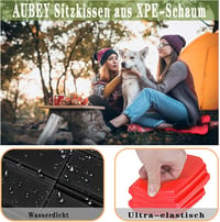 AUBEY 2x Hőtartó Ülőpárna Vízálló Összecsukható Kültéri Ülőalátét Túrázáshoz Vadászathoz Kempingezéshez 3