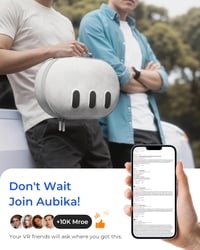 Aubika Meta Quest 3 Kemény Hordtáska, VR Szemüveg Védőtok, Kompatibilis Quest 2/Pico 4 Headsettel, Utazáshoz és Tároláshoz, Szürke, M Méret 8