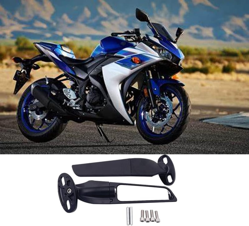 Aublinto Motorkerékpár Oldaltükör Alumínium Kawasaki ZX10R ZX6R Ninja 400 650