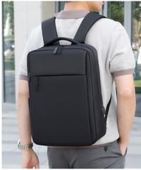 Aucuu 15,6" Batoh na notebook pre mužov a ženy, s USB nabíjacím portom, vodoodolný, biznis taška na cestovanie a do školy, čierny 7