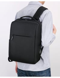 Aucuu 15,6" Batoh na notebook pre mužov a ženy, s USB nabíjacím portom, vodoodolný, biznis taška na cestovanie a do školy, čierny 8