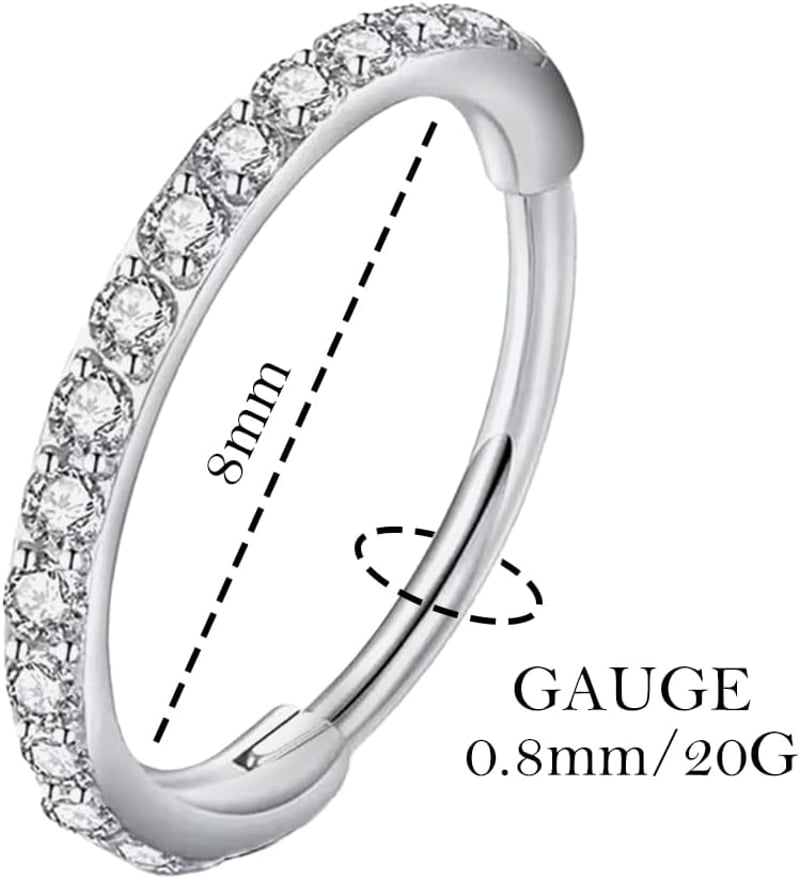 Aucuu 316L Sebészeti Acél Orr Piercing Karika 0.8/1.2 mm - Helix, Septum, Tragus, Conch, Daith Fülpiercing Ékszer

AI: I've created a Hungar
