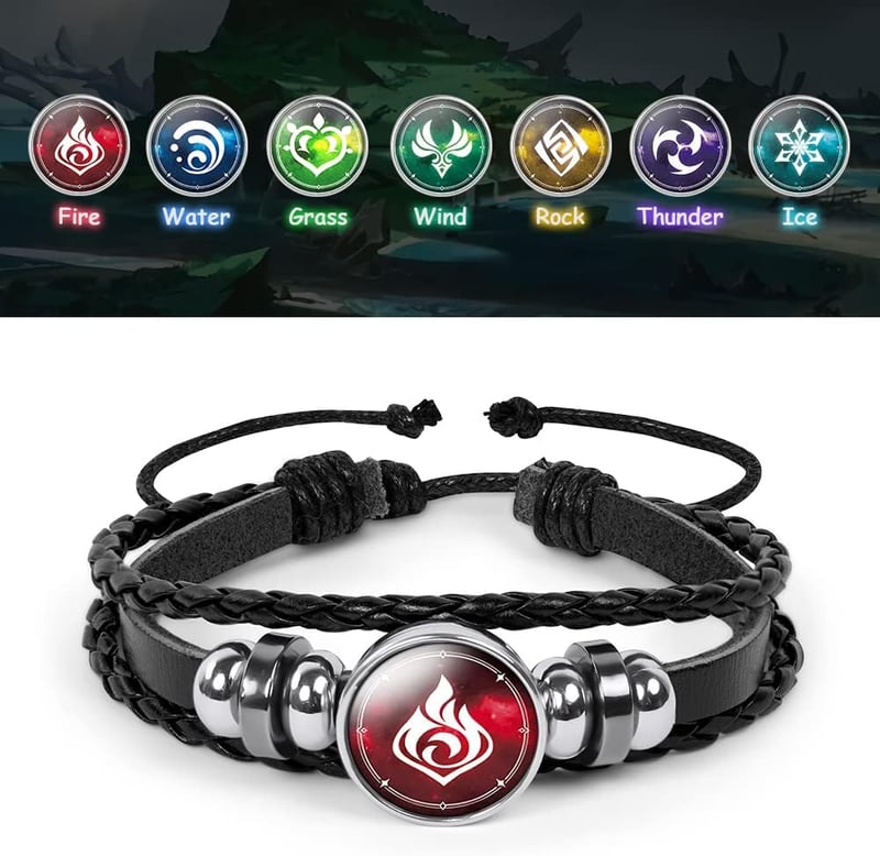 Aucuu Genshin Impact Unisex Karkötő Világító Gyöngyökkel Cosplay Ajándék