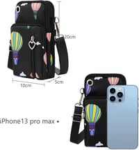 Aucuu Nylon Női Telefontáska Válltáska Fülhallgatónyílással 7 Colos Telefonhoz 3