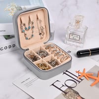Aucuu utazó ékszertartó doboz szürke női ékszer szerveződoboz 6