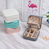 Aucuu utazó ékszertartó doboz tükörrel, női ékszer szerveződoboz 7