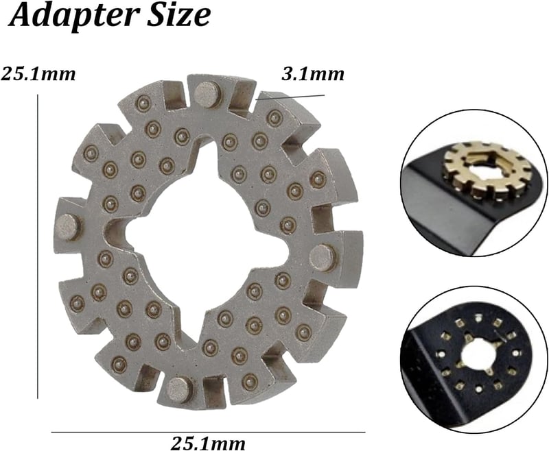 Set de 4 adaptoare pentru pânze de ferăstrău oscilant StarLock, cu compatibilitate extinsă pentru diverse aparate