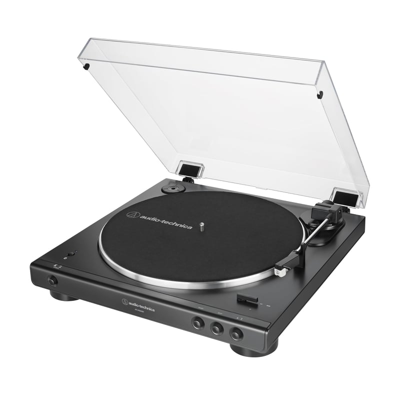 Audio-Technica AT-LP60XBT-BK Teljesen Automata Vezeték Nélküli Lemezjátszó, Hi-Fi Sztereó, 2 Sebesség, Öntött Alumínium Tányér, Fekete