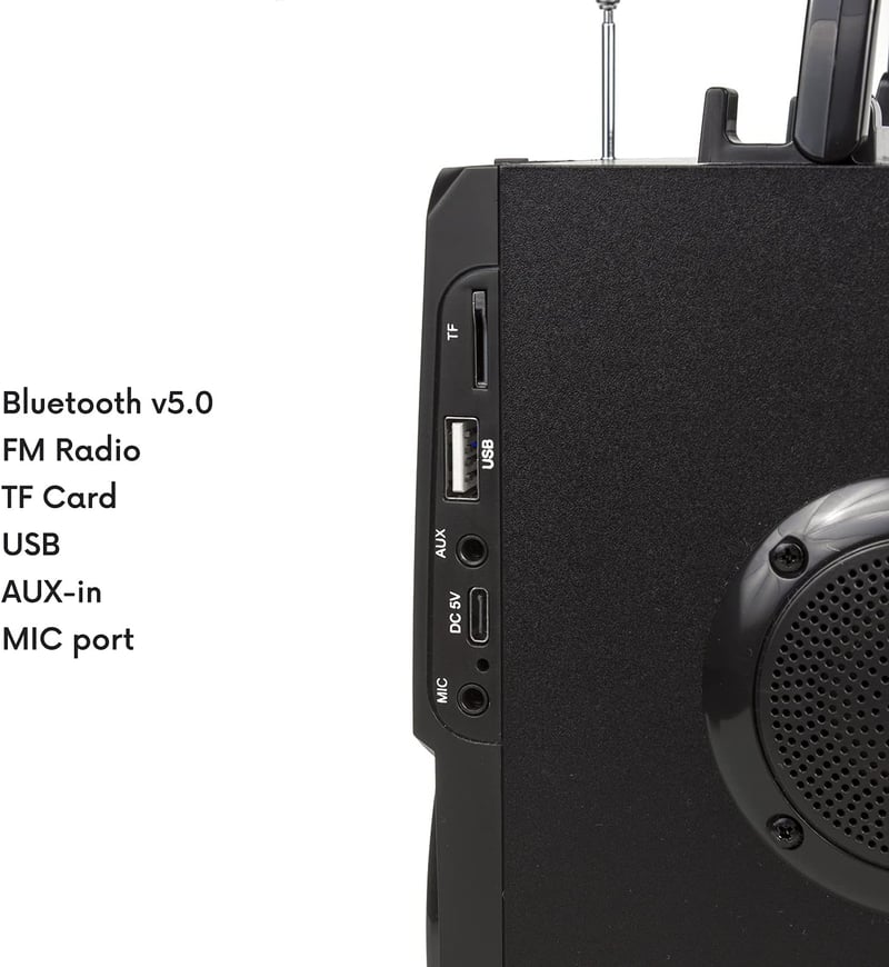 Audiocore AC730 Bluetooth hangszóró 11W rádió SD kártya USB aux-in