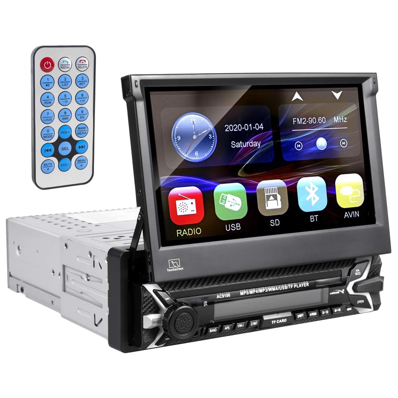 Audiocore AC9100 autórádió 7" érintőképernyős MP5 Bluetooth RDS - 1 DIN