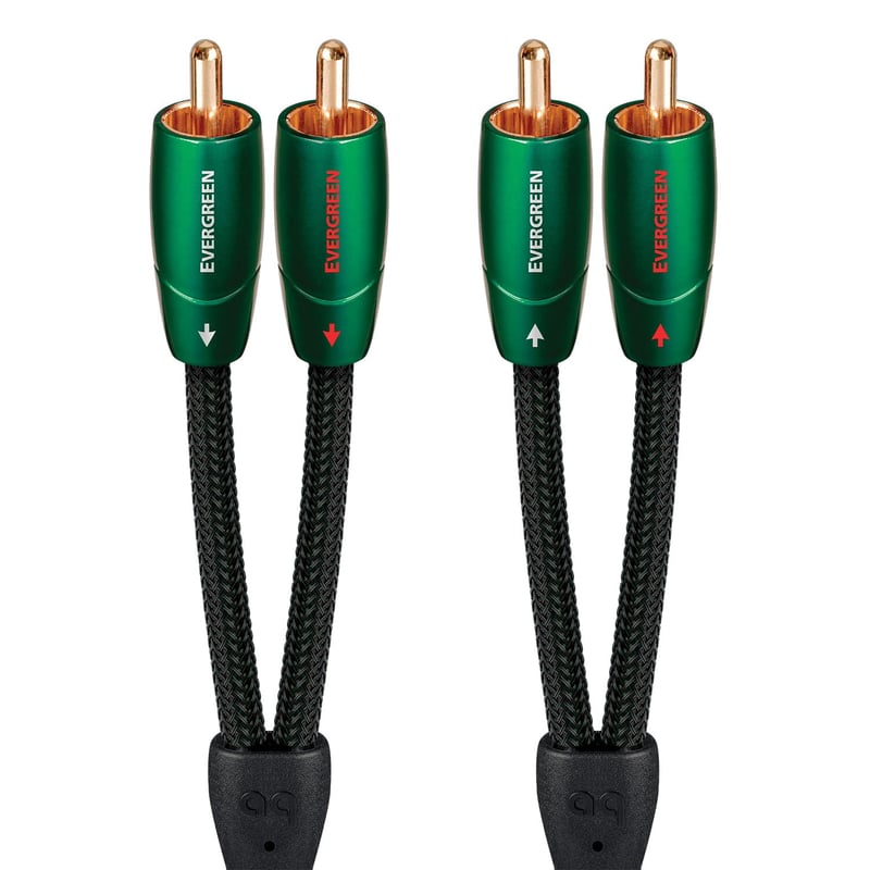 Audiokábel AudioQuest Evergreen RCA–RCA – čierny – 1 m
