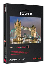 Audio kábel AudioQuest Tower 3,5 mm - 2xRCA, 1 m 2