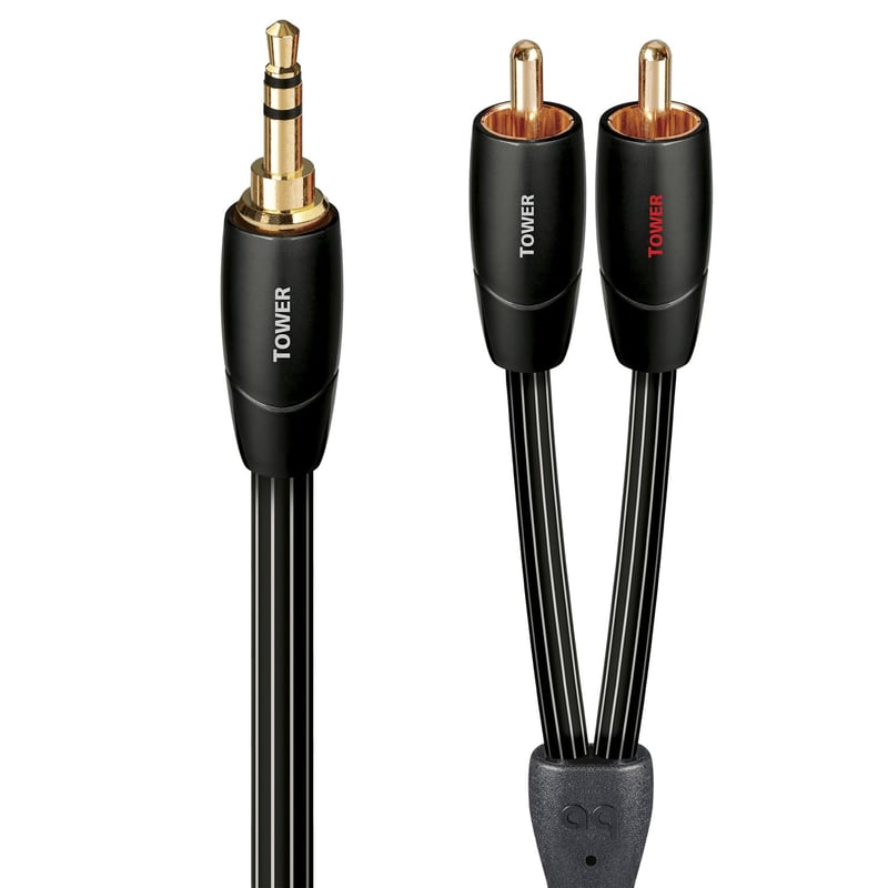 Audio kábel AudioQuest Tower 3,5 mm - 2xRCA, 1 m