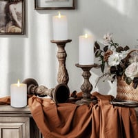 Auemaniliy LED gyertya távirányítóval, időzítővel, 3 darab fehér, elemmel működő dekorációs lámpa 7