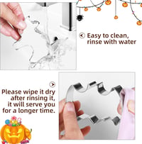 AUERVO Halloween Keksz Vágó 8 Részes Rozsdamentes Acél Sütikiszúró Készlet 5