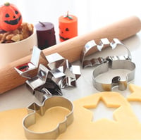 AUERVO Halloween Keksz Vágó 8 Részes Rozsdamentes Acél Sütikiszúró Készlet 4