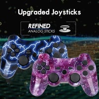 AUFGLO PS3 Wireless Gamepad Mozgásvezérlős Joystick Kék Villám Piros Csillagos 4