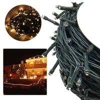 Instalație luminoasă LED AufuN pentru exterior și interior, 100m, 1000 LED-uri, alb cald, rezistentă la apă IP44, cu 8 moduri de iluminare, pentru Crăciun, nuntă, grădină și petreceri 5