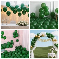 Augesak Zelené matné balóny 60 ks, 30 cm latexové héliové balóny na narodeniny, svadbu, baby shower, retro olivovo-tmavozelená dekorácia 3