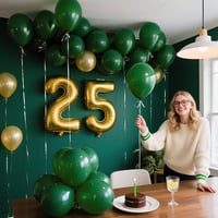 Augesak Zelené matné balóny 60 ks, 30 cm latexové héliové balóny na narodeniny, svadbu, baby shower, retro olivovo-tmavozelená dekorácia 5