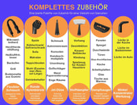 AUIFFER Gőztisztító 1300W 10 Tartozékkal Padló Bútor Autó Tisztításhoz 7