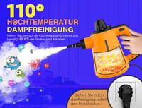 AUIFFER Gőztisztító 1300W 10 Tartozékkal Padló Bútor Autó Tisztításhoz 2
